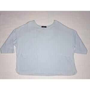 Light Blue 3X Casual Jones & Co Blouse